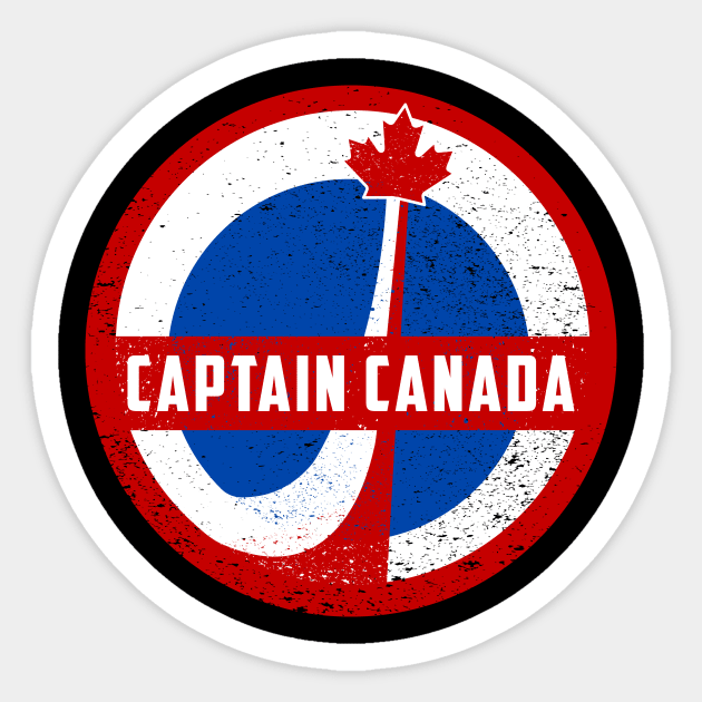 Captain Canada leaf with Canada flag and text captain Canada the a best father birthday gift for daddy Sticker by Midoart